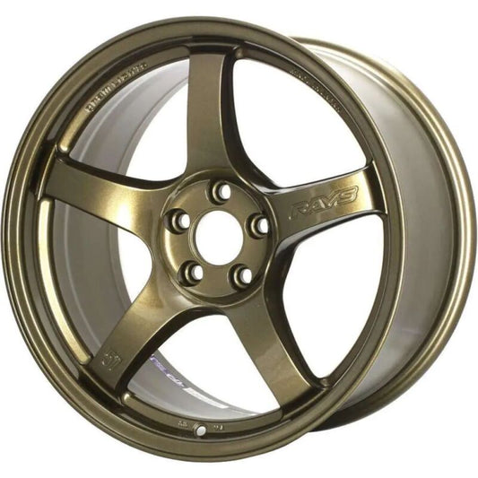 Gram Lights 57DR 18x9.5 +38 5-114.3 Almite Gold Wheel Gram Lights