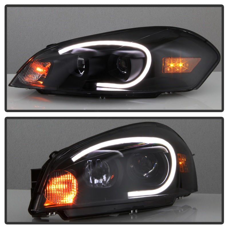 xTune 06-13 Chevrolet Impala LED Light Bar Headlights - Black Smoke (PRO-JH-CIM06-LB-BSM) SPYDER