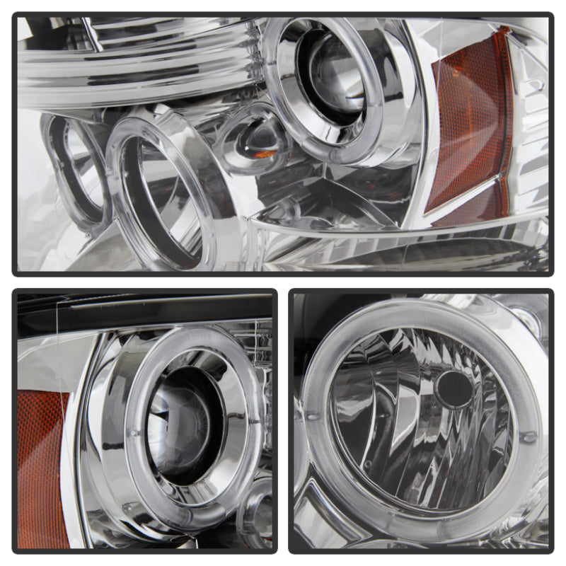 Spyder Dodge Ram 1500 09-14 10-14 Projector Headlights Halogen- LED Halo LED - Chrm PRO-YD-DR09-HL-C SPYDER
