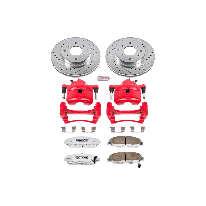 Power Stop 98-02 Honda Accord Front Z26 Street Warrior Brake Kit w/Calipers PowerStop