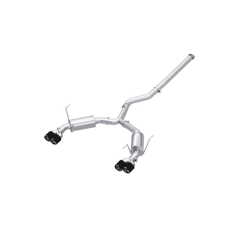 MBRP 3" Cat-Back, 2023 Subaru WRX 2.4L, Dual Split Rear, Quad CF Tips, Street Profile, T304 Stainless Steel MBRP