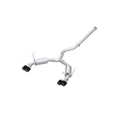 MBRP 3" Cat-Back, 2023 Subaru WRX 2.4L, Dual Split Rear, Quad CF Tips, Street Profile, T304 Stainless Steel MBRP