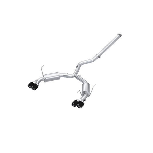 MBRP 3" Cat-Back, 2023 Subaru WRX 2.4L, Dual Split Rear, Quad CF Tips, Street Profile, T304 Stainless Steel MBRP