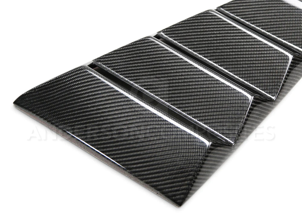 Anderson Composites 2015 - 2023 Mustang Carbon Fiber Type-vented Side Window Louvers (Pair) - AC-WL15FDMU-V