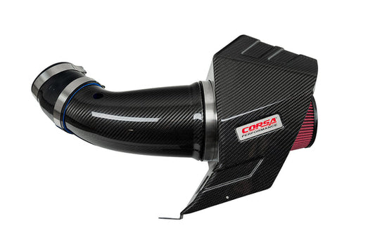 Corsa Black / Carbon Fiber Air Intake | 2020-2023 Dodge Durango SRT Hellcat 6.2L | 2018-21 Jeep Grand Cherokee TrackHawk 6.2L CORSA Performance