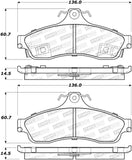 StopTech Premium Ceramic Rear Brake Pads - 308.06280