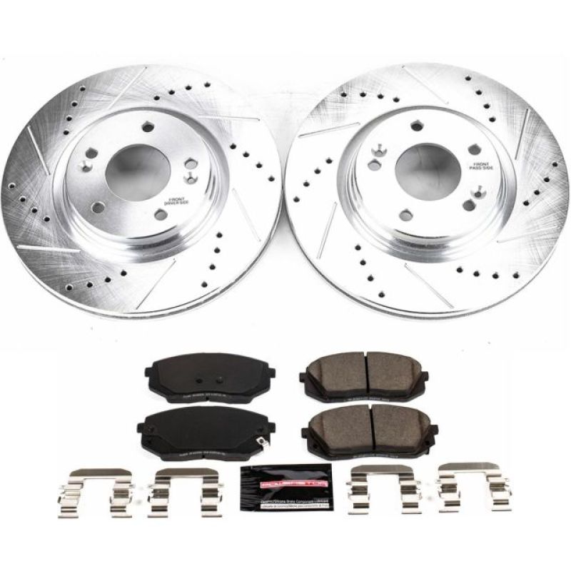 Power Stop 16-19 Hyundai Sonata Front Z23 Evolution Sport Brake Kit PowerStop