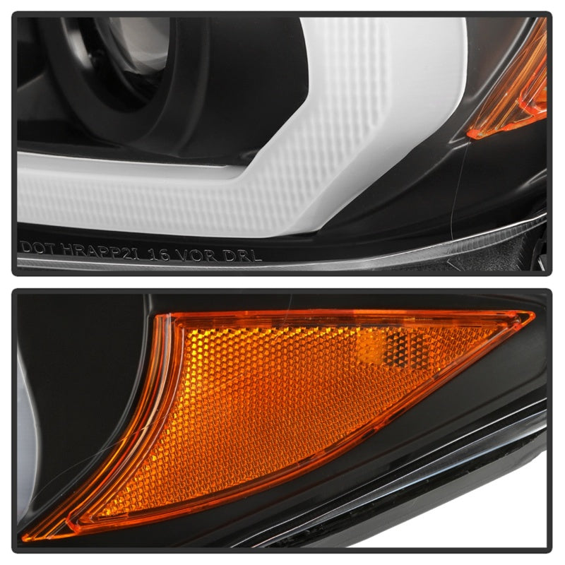 Spyder 16-18 Toyota Tacoma Projector Headlights - Seq LED Turn - Black - PRO-YD-TT16-LB-BK SPYDER