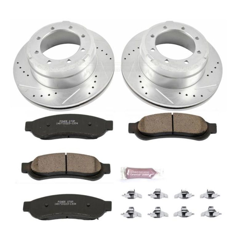 Power Stop 10-12 Ford F-350 Super Duty Rear Z23 Evolution Sport Brake Kit PowerStop
