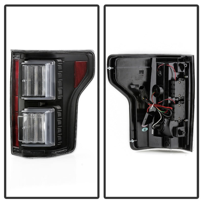Spyder Ford F150 18-19 - Light Bar LED Tail Lights - All Black ALT-YD-FF15018-LED-BKV2 SPYDER