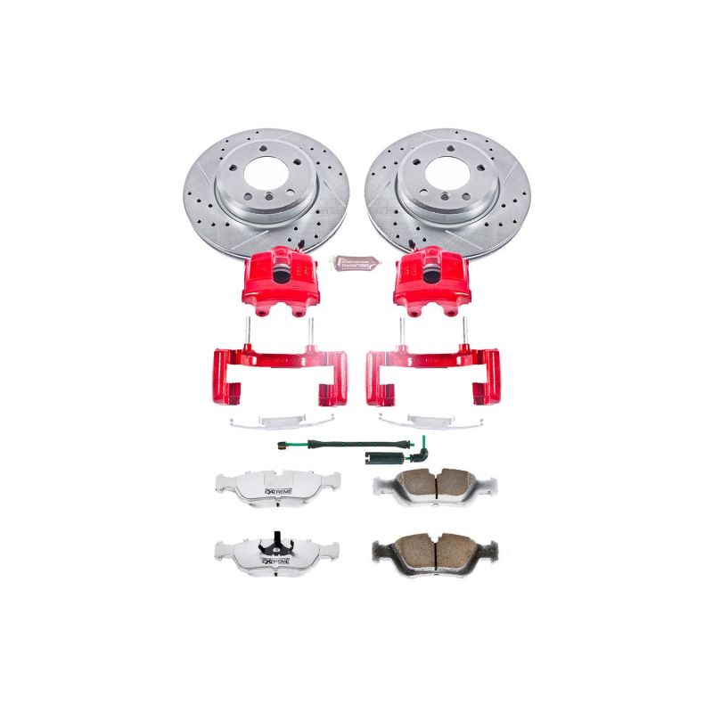 Power Stop 01-05 BMW 325xi Front Z26 Street Warrior Brake Kit w/Calipers PowerStop