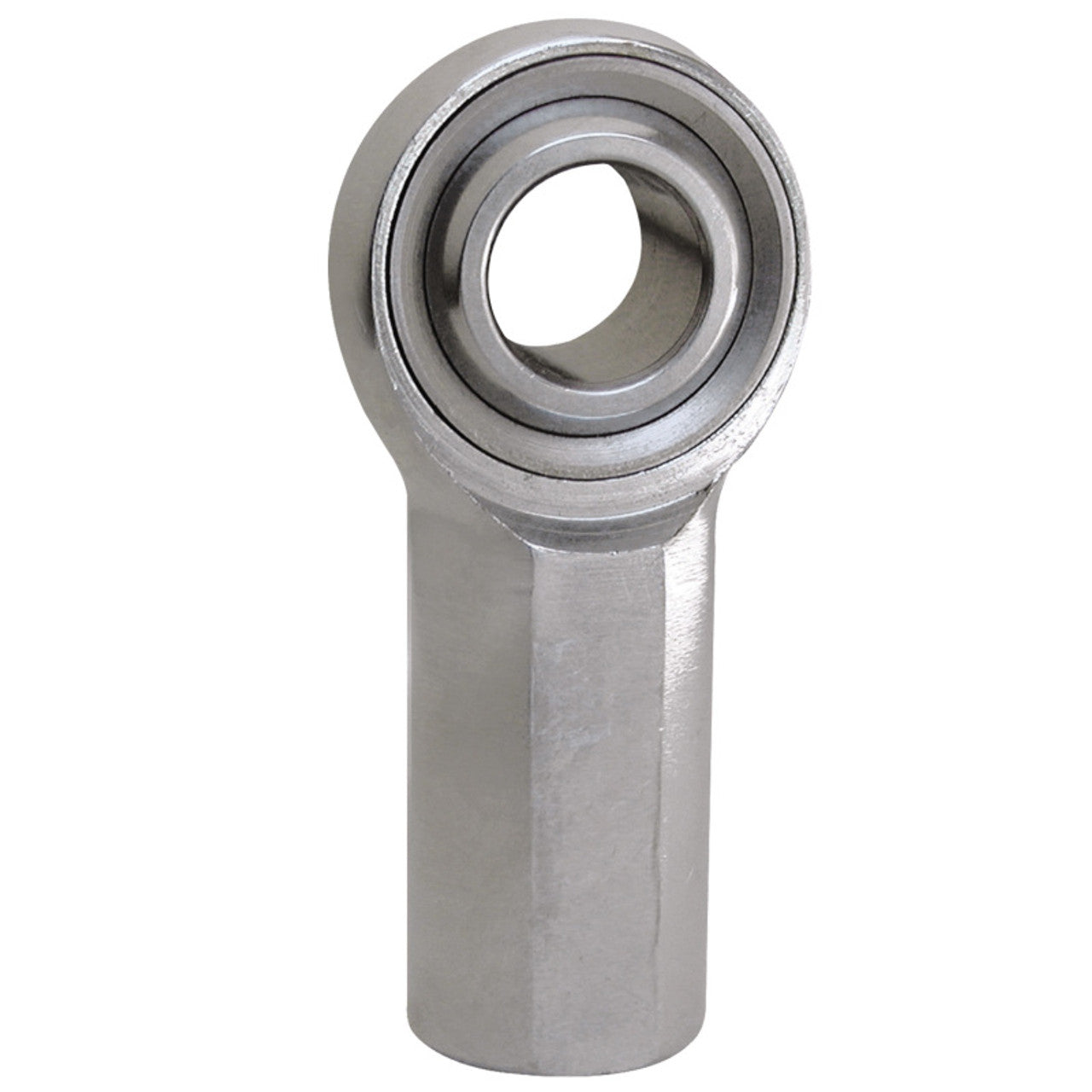 QA1 C Series 2-Pc Rod End - Female/Right Hand - .375in Bore x 3/8-24 w/Stud - Carbon Steel w/PTFE