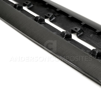 Anderson Composites 2015 - 2023 Mustang GT350 Style Carbon Fiber Side Rocker Panel Splitters (Pair) - AC-SS15FDMU-GR