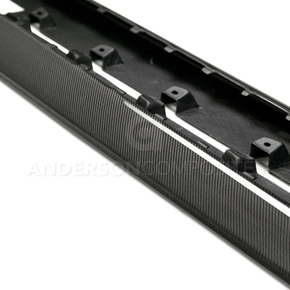 Anderson Composites 2015 - 2023 Mustang Carbon Fiber Type-ar Side Rocker Panel Splitters (Pair) - AC-SS15FDMU-AR