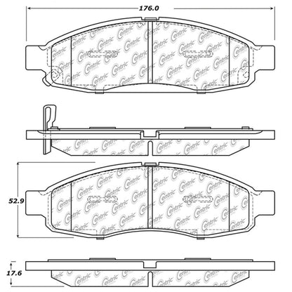 StopTech Premium Ceramic Front Brake Pads - 308.11830 Stoptech