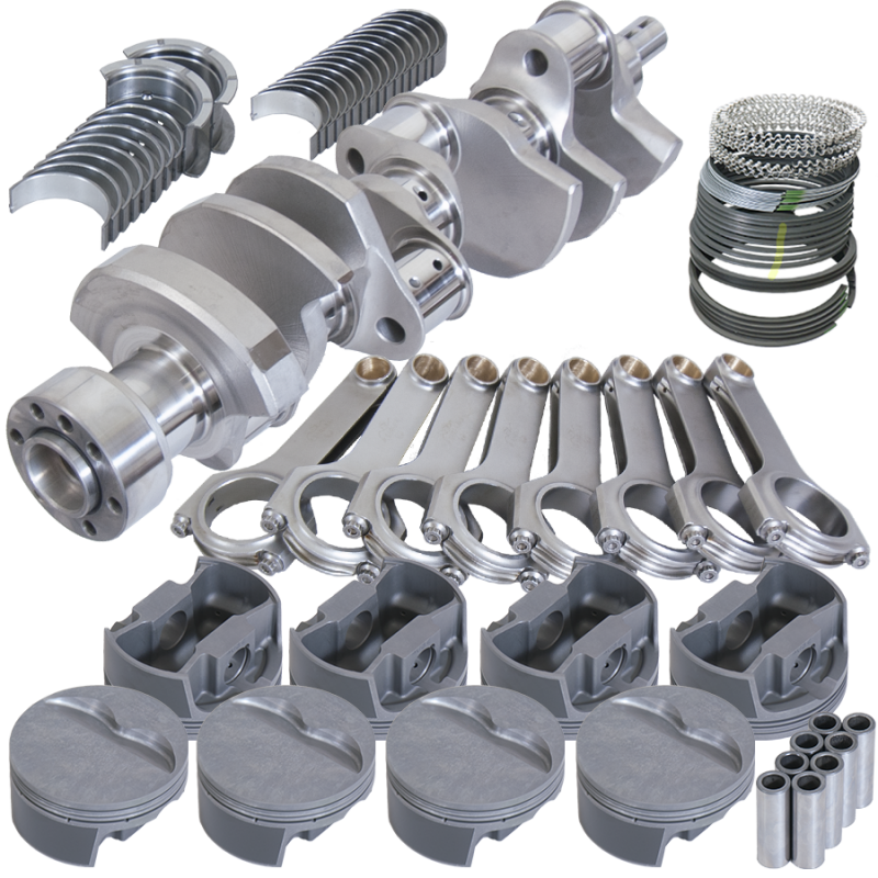 Eagle Chevy LT1 350 1Pc 3.750in Crank 6.000in H-Beam -5cc Flat Top 4.030in Pistons Rotating Assembly
