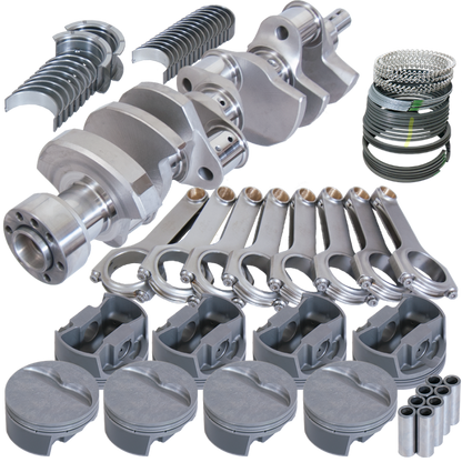 Eagle Chevy LT1 350 1Pc 3.750in Crank 6.000in H-Beam -5cc Flat Top 4.040in Pistons Rotating Assembly
