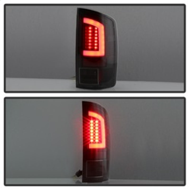 Spyder 07-09 Dodge Ram 2500/3500 V3 Light Bar LED Tail Lights - Black (ALT-YD-DRAM06V3-LBLED-BK) SPYDER