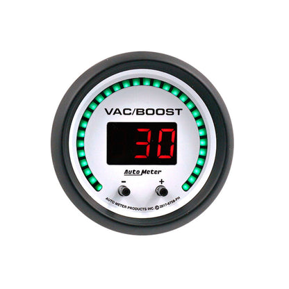 Autometer 52.4mm White Switchable 0-1600 PSI / 0-110 BAR Vacuum/Boost Phantom Elite Digital Gauge 6758-PH