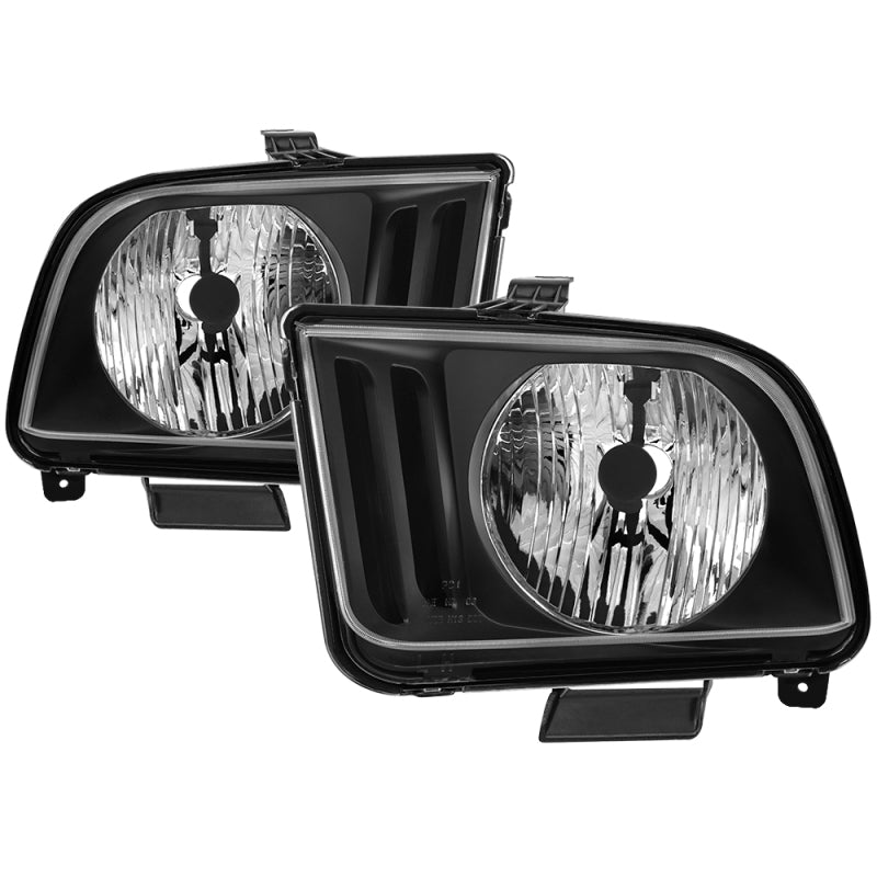 xTune Ford Mustang 05-09 Halogen OEM Style Headlight (Non HID) - OEM Black HD-JH-FM05-BK SPYDER