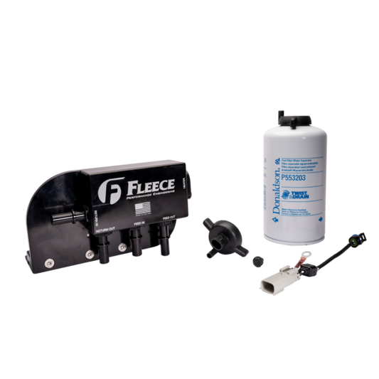 Fleece Performance 17-24 Ford F250-550 Powerstroke Under Bed Fuel Filter Assembly Fleece Performance
