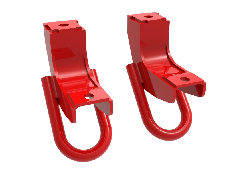 aFe POWER Red Front Tow Hooks 450-72T001-R for Toyota Tundra and Sequoia