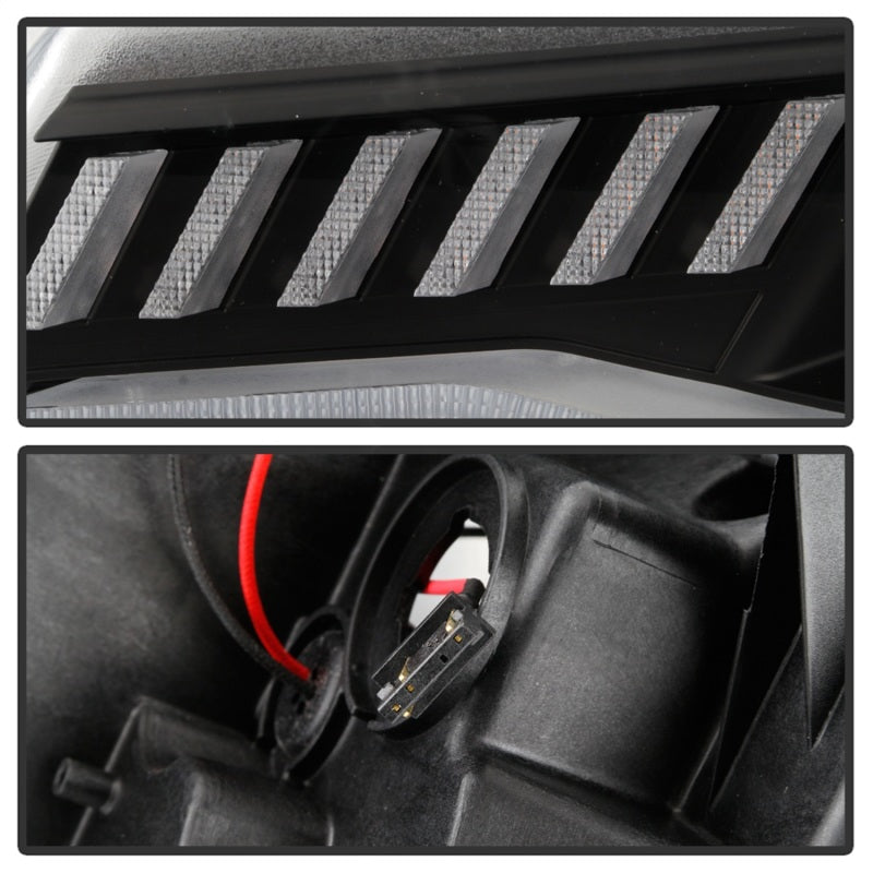 Spyder Chevy Camaro 16-18 HID Model Full LED Headlights Black PRO-YD-CCAM16HIDAP-SEQ-BK SPYDER