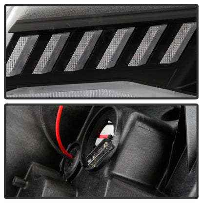 Spyder Chevy Camaro 16-18 HID Model Full LED Headlights Black PRO-YD-CCAM16HIDAP-SEQ-BK SPYDER