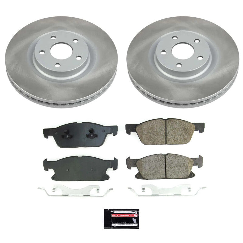 Power Stop 15-20 Ford Edge Front Semi-Coated Rotor Kit PowerStop