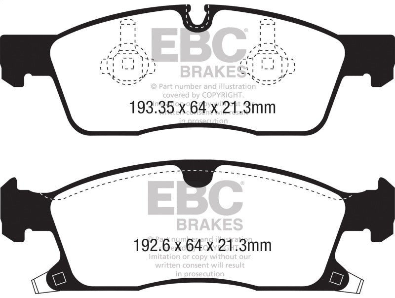 EBC YellowStuff Front Brake Pads - DP42398R EBC