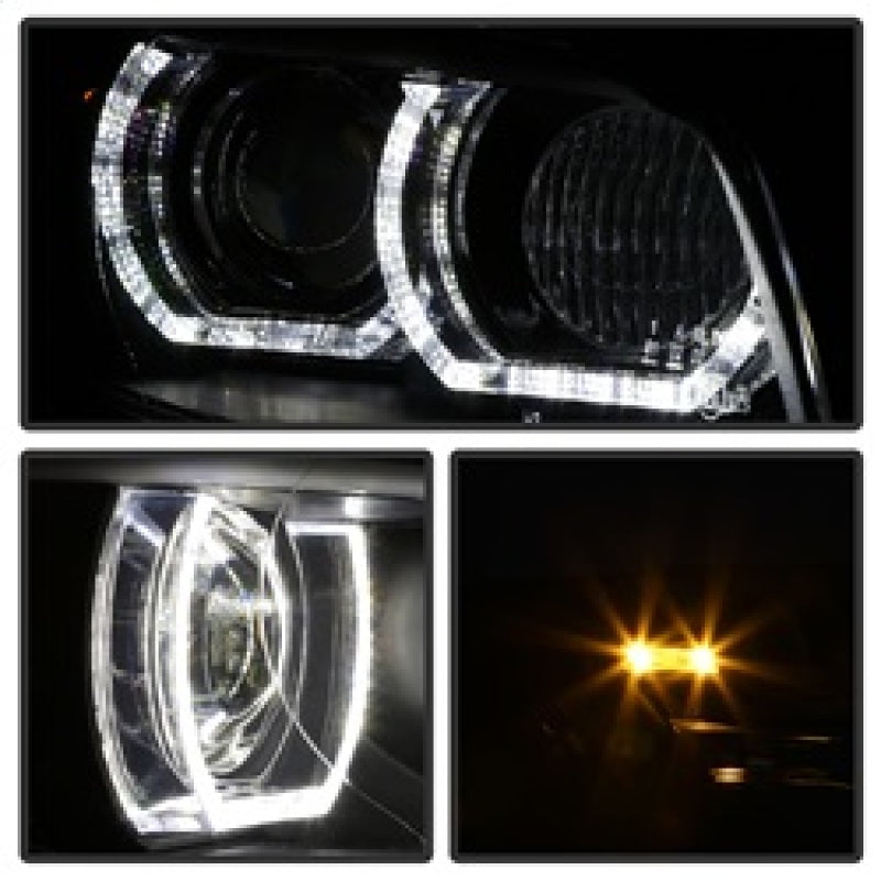 Spyder 08-10 BMW F92 3 Series Projector Headlights - LED DRL - Black (PRO-YD-BMWE9208-DRL-BK) SPYDER