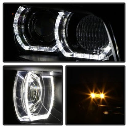 Spyder 08-10 BMW F92 3 Series Projector Headlights - LED DRL - Black (PRO-YD-BMWE9208-DRL-BK) SPYDER