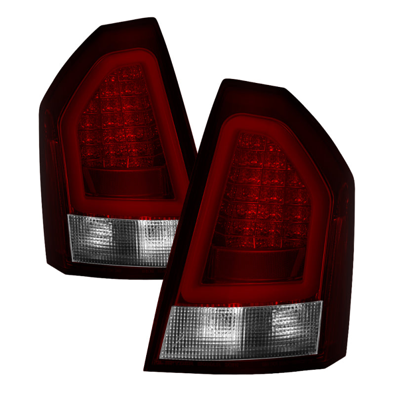 Spyder Chrysler 300 05-07 V2 Light Bar LED Tail Lights - Red Clear ALT-YD-CHR305V2-LED-RC SPYDER