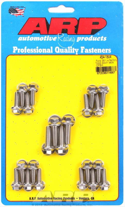ARP Ford 351 w/ Factory Hold Down Rails Oil Pan Bolt Kit