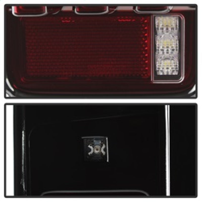 Spyder 07-16 Jeep Wrangler Version 2 Light Bar LED Tail Lights - Red Clear (ALT-YD-JWA07V2-LBLED-RC) SPYDER