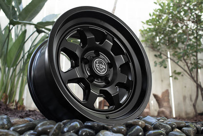 ICON Alloys Nuevo 17x8.5 5x150 +25mm 5.75" Backspacing Satin Black Wheel - 8117855557SB