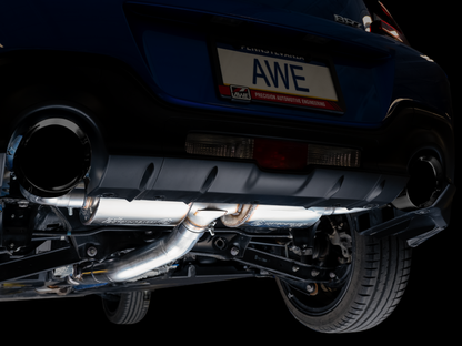 AWE Subaru BRZ/ Toyota GR86/ Toyota 86 Touring Edition Cat-Back Exhaust- Diamond Black Tips AWE Tuning