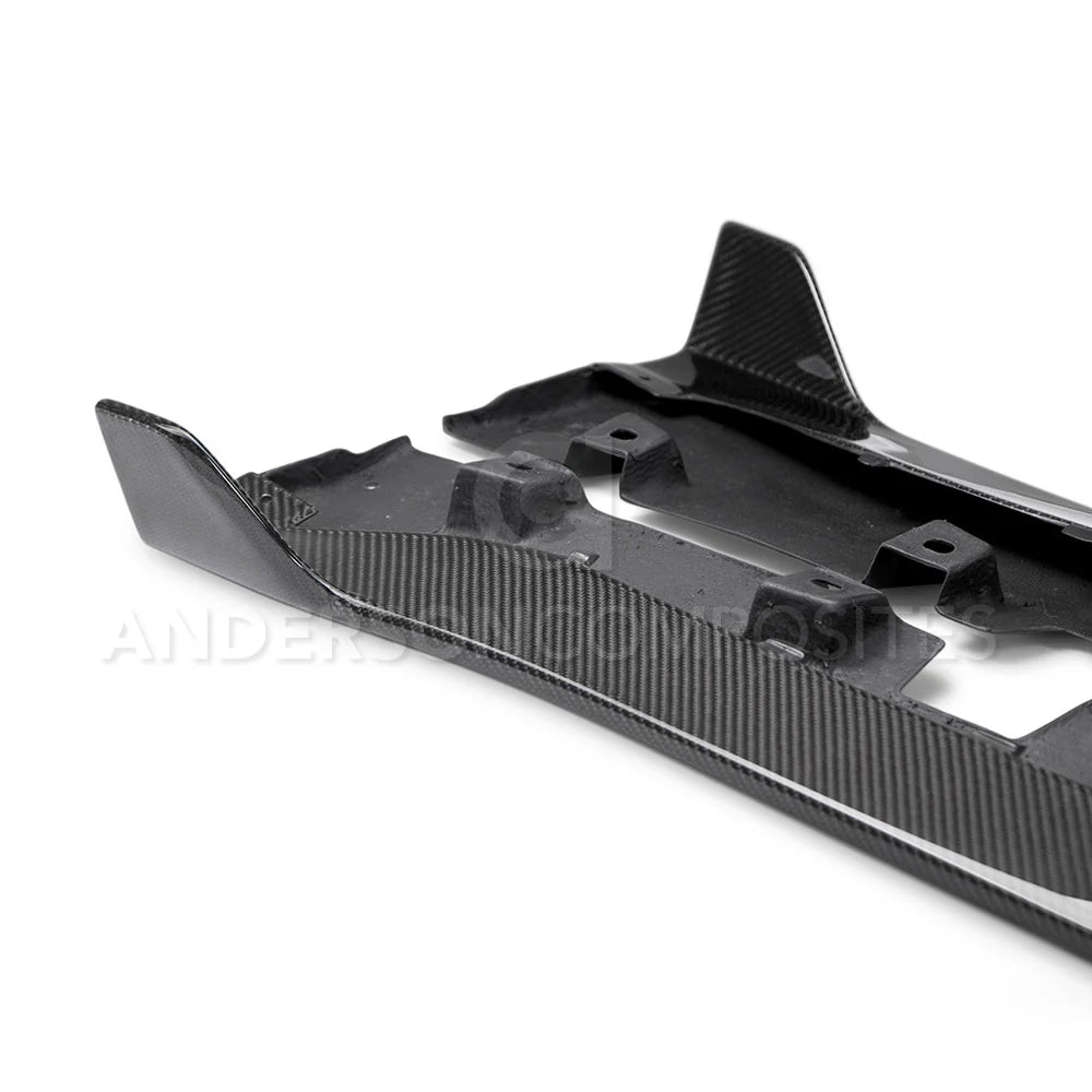 Anderson Composites 2015 - 2020 Mustang Shelby GT350 Carbon Fiber Side Rocker Panel Splitters - AC-SS15MU350