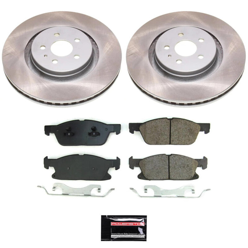 Power Stop 17-20 Lincoln MKZ Front Semi-Coated Rotor Kit PowerStop