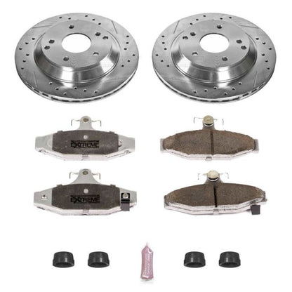Power Stop 88-96 Chevrolet Corvette Rear Z26 Street Warrior Brake Kit PowerStop
