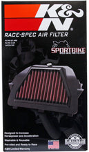 Load image into Gallery viewer, K&amp;N Race Specific Unique Triangular Replacement Air Filter for 11-14 Kawasaki ZX1000 Ninja ZX-10R