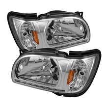 Load image into Gallery viewer, Xtune Toyota Tacoma 01-04 1 Piece w/ Black Trim Corner Crystal Headlights HD-ON-TT01-1PC-LED-C SPYDER