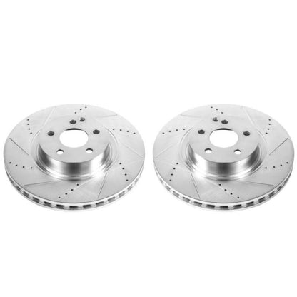 Power Stop 07-08 Mercedes-Benz CL550 Front Evolution Drilled & Slotted Rotors - Pair PowerStop