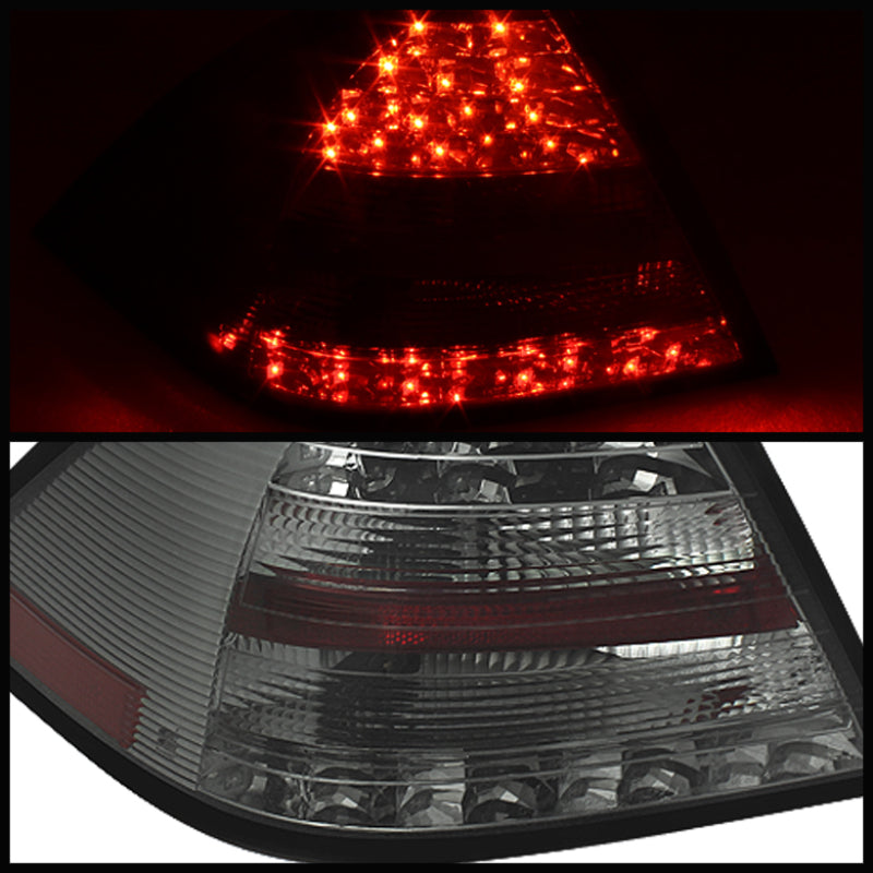 Spyder Mercedes Benz W203 C-Class 05-07 4DR Sedan LED Tail Lights Smoke ALT-YD-MBZC05-LED-SM SPYDER