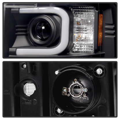 Spyder Chevy Silverado 2014-16 2500 HD Projector Headlights Light Bar DRL Blk PRO-YD-CSHD14-LBDRL-BK SPYDER
