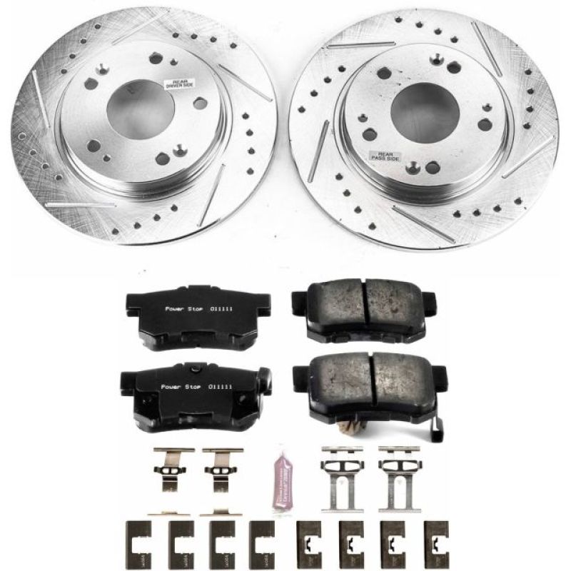 Power Stop 11-15 Honda CR-Z Rear Z23 Evolution Sport Brake Kit PowerStop
