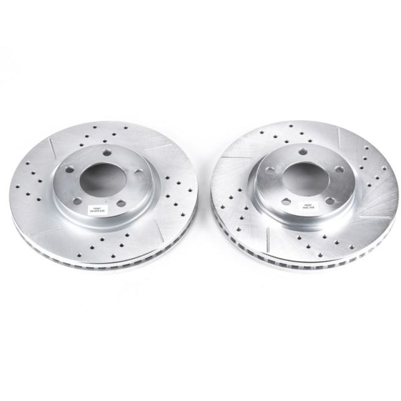 Power Stop 07-08 Ford Edge Front Evolution Drilled & Slotted Rotors - Pair PowerStop