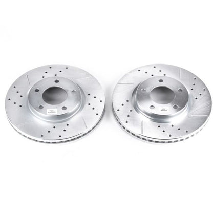 Power Stop 07-08 Ford Edge Front Evolution Drilled & Slotted Rotors - Pair PowerStop