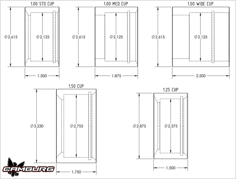 Camburg 1in. 4130 Uniball Cup (1.50in. width) Camburg