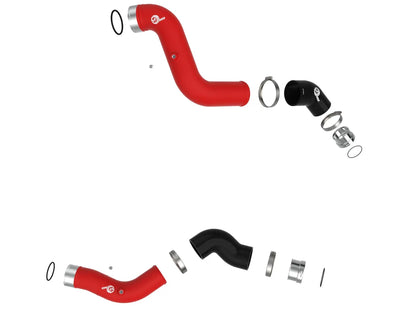 aFe BladeRunner Aluminum Hot and Cold Charge Pipe Kit Red - 46-20744-R